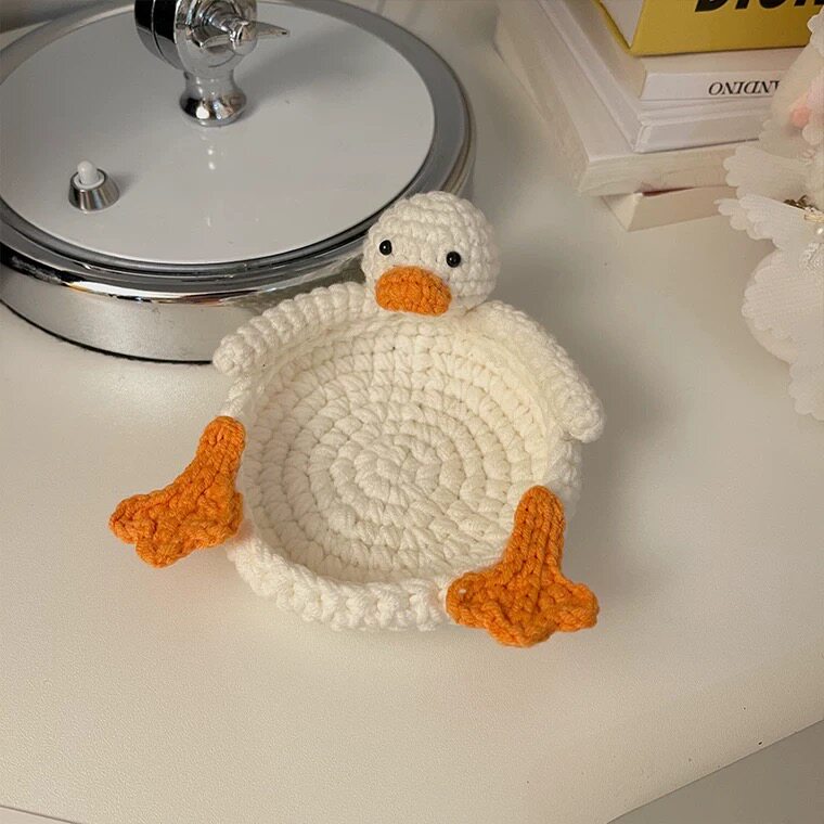 DIY craft kit for making gifts sheep, bear, duck, water coaster, hand-knitted yarn, crochet hooks