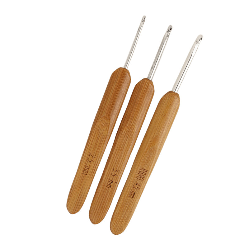 Carbonized Bamboo-Handled Crochet Hook