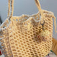 Star & Pompompurin Camellia Hand-Crocheted Bag — DIY Kit (Crochet Materials Pack) — Handmade Gift