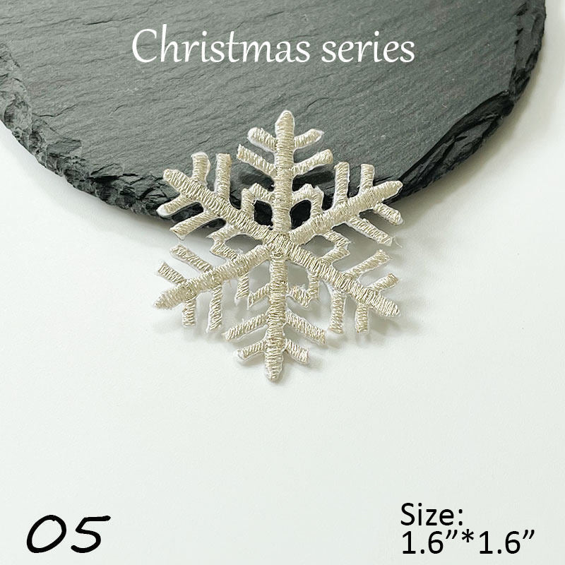 Christmas Snowflake Embroidered Patch