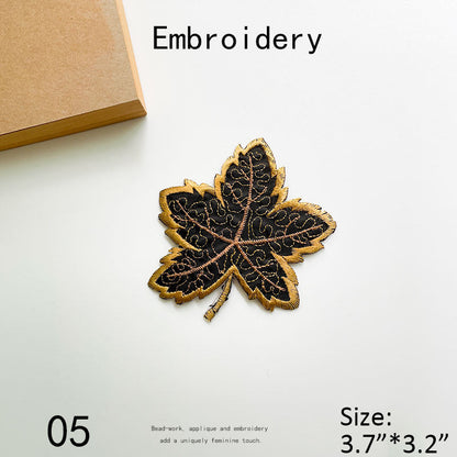 Vintage Maple Leaf Embroidery