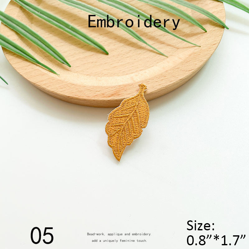 Fresh and Delicate Leaf Embroidery