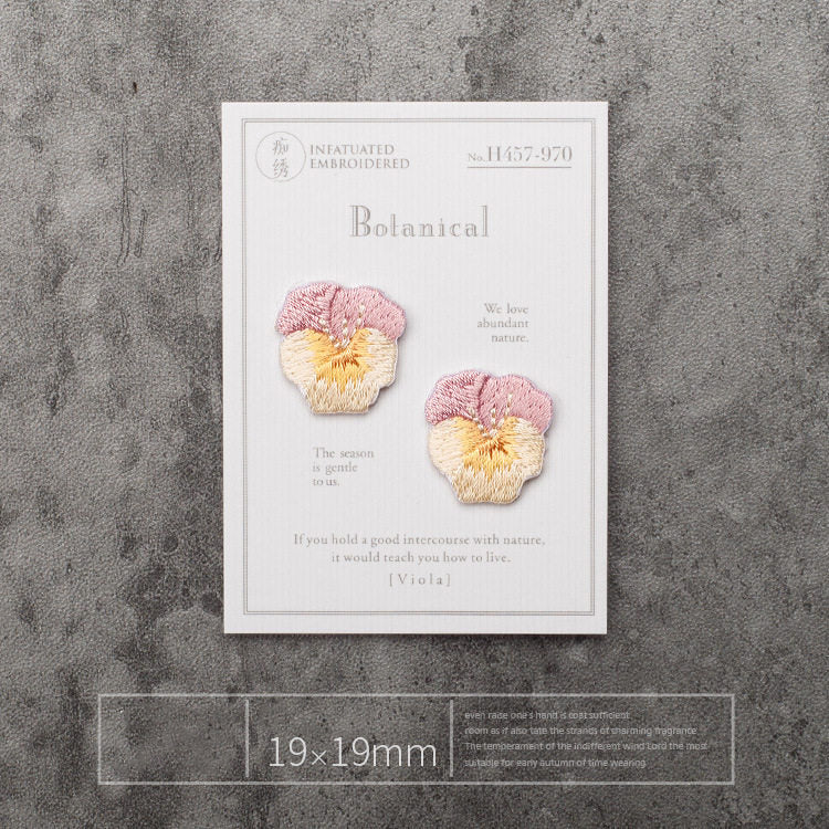 Fragrant Botanical Flower Embroidery Patch