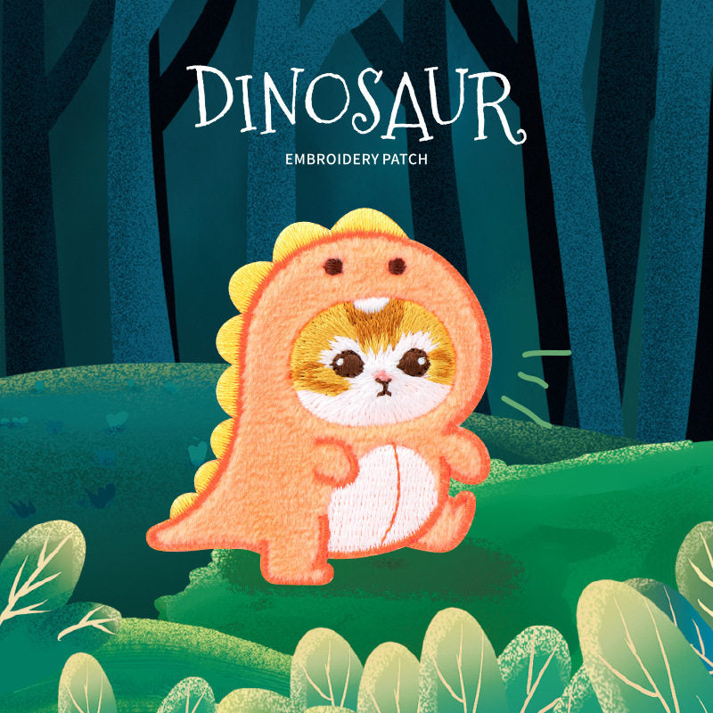 Cute Plush Unicorn & Dinosaur Embroidered Patches