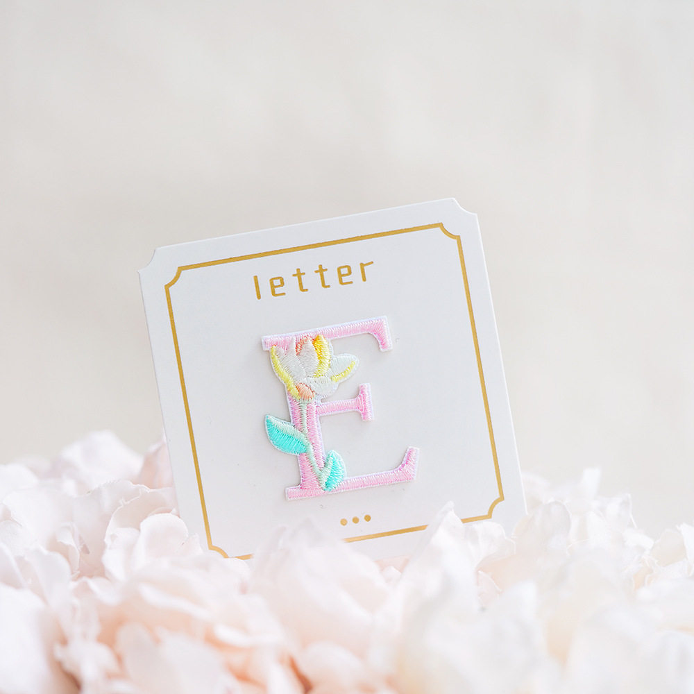 Exquisite Floral English Letter Embroidery Patches