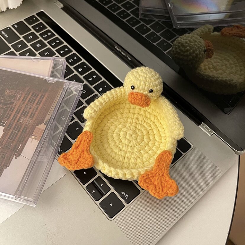 DIY craft kit for making gifts sheep, bear, duck, water coaster, hand-knitted yarn, crochet hooks