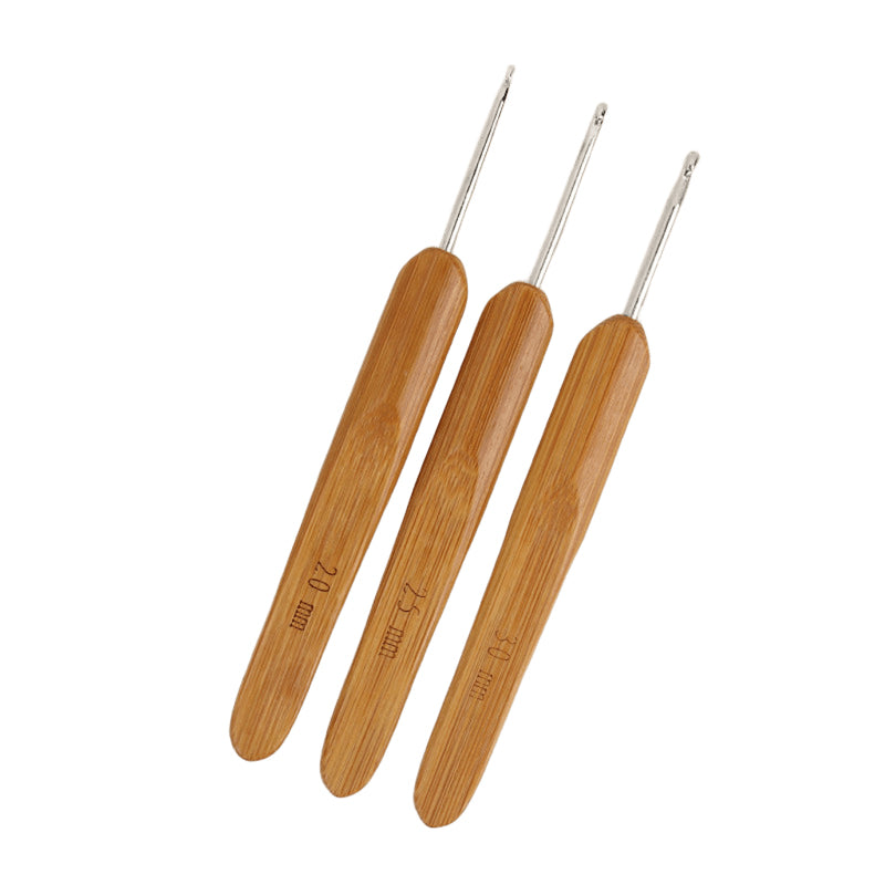 Carbonized Bamboo-Handled Crochet Hook