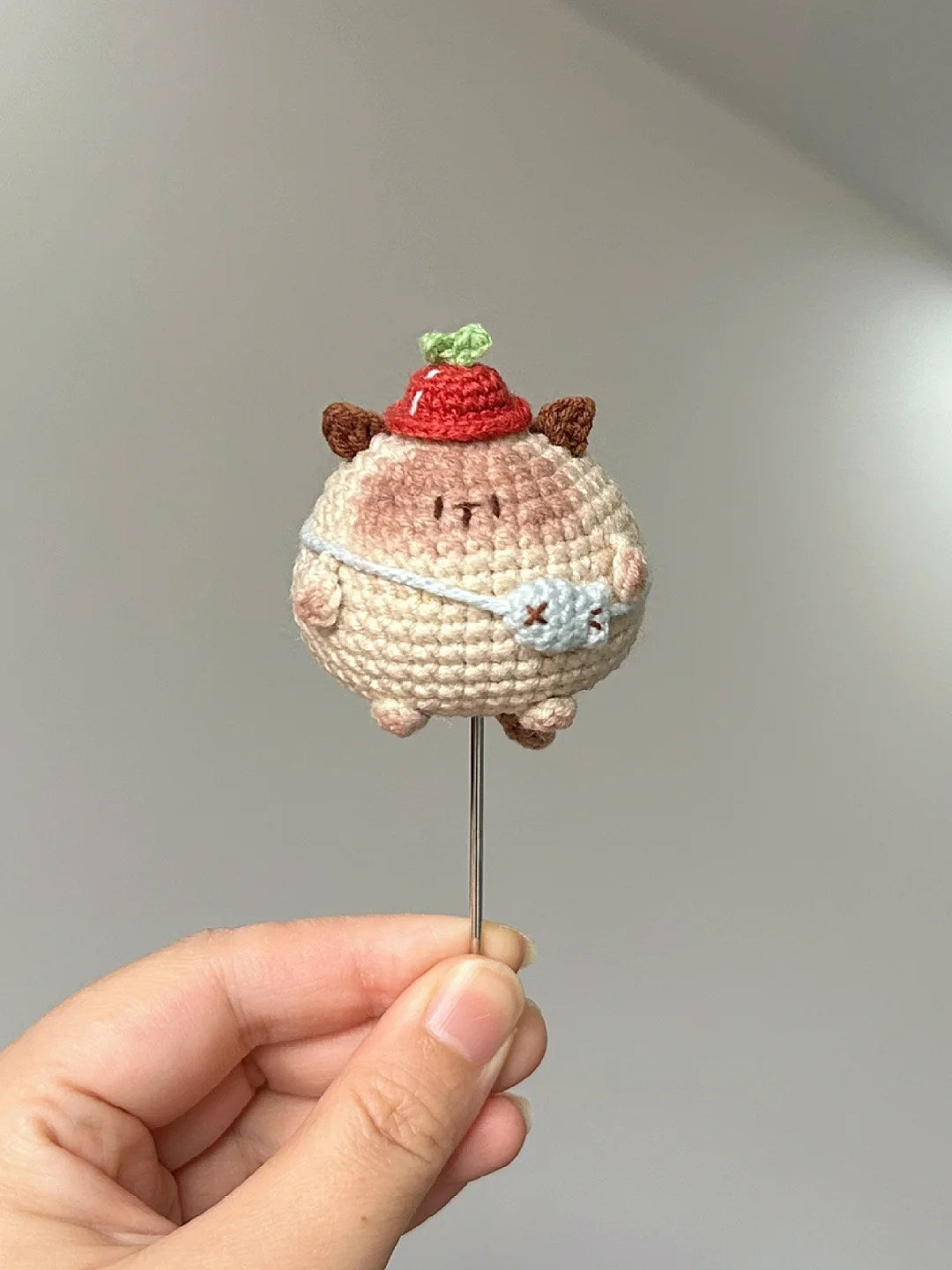 Cute doll keychain yarn handmade knitting DIY material kit crochet handmade gift