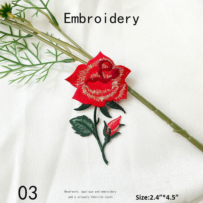 Floral Embroidery Patch