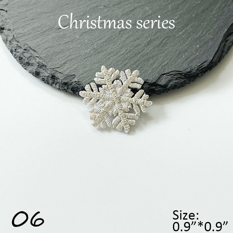 Christmas Snowflake Embroidered Patch