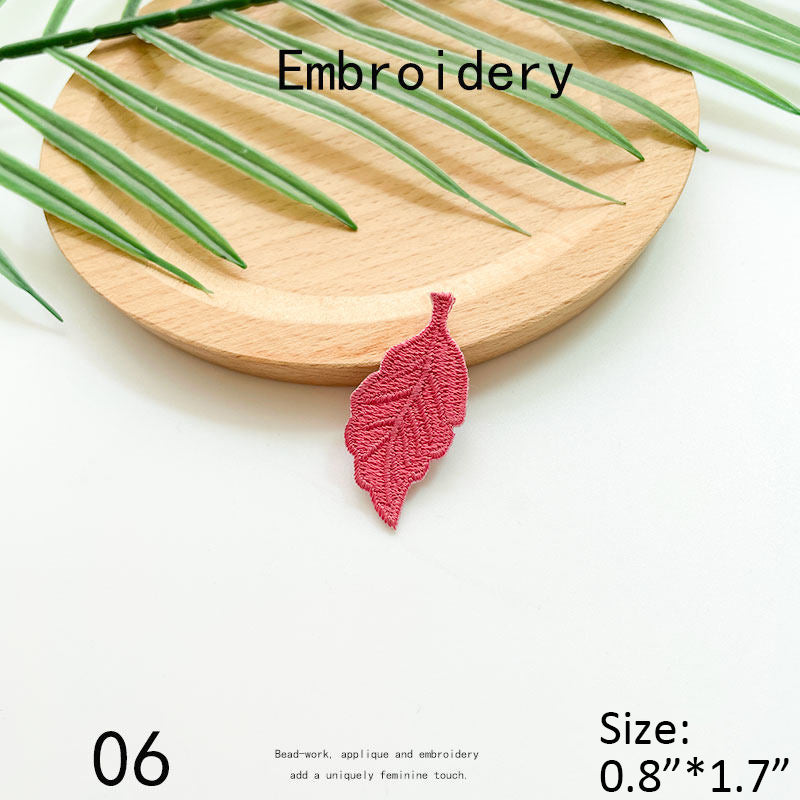 Fresh and Delicate Leaf Embroidery