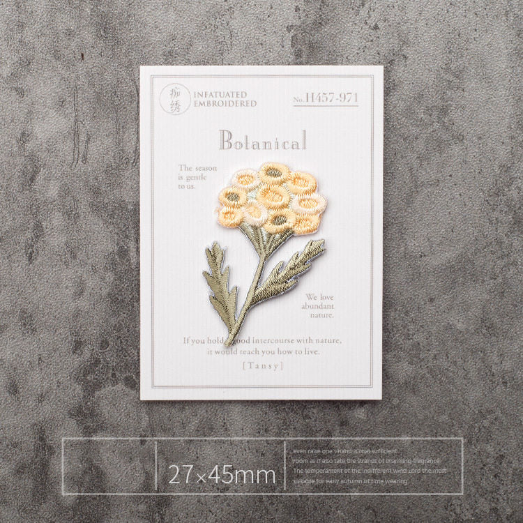 Fragrant Botanical Flower Embroidery Patch