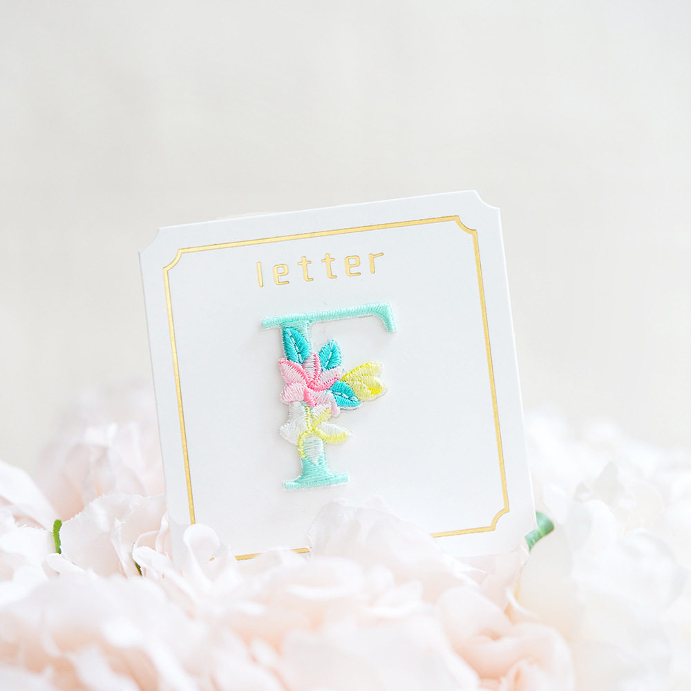 Exquisite Floral English Letter Embroidery Patches