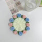 Mini rose bouquet coaster DIY knitting kit