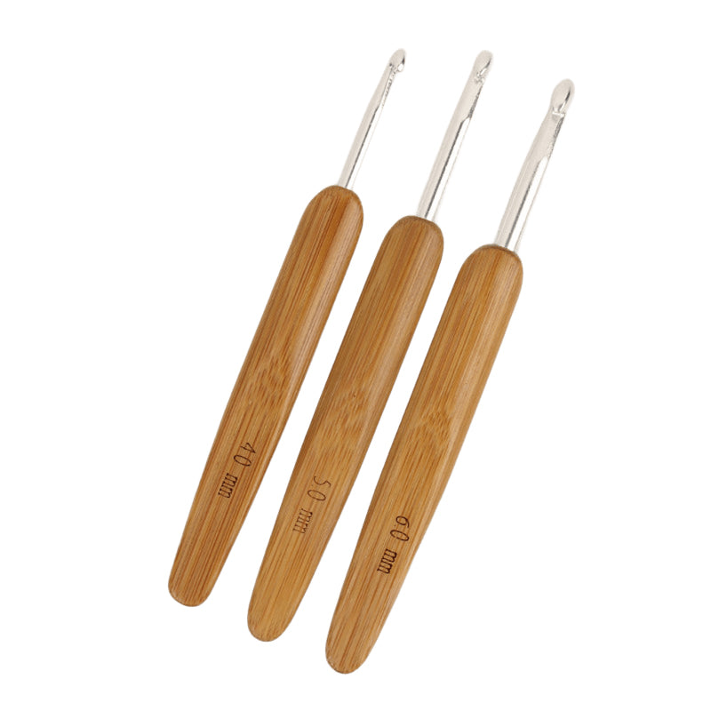 Carbonized Bamboo-Handled Crochet Hook