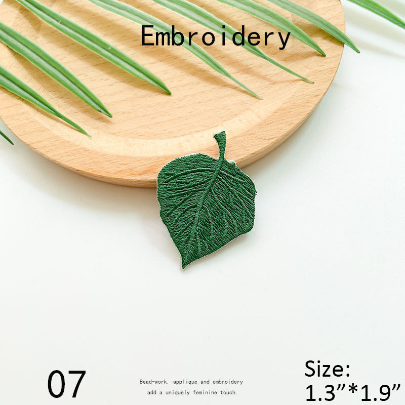 Fresh and Delicate Leaf Embroidery