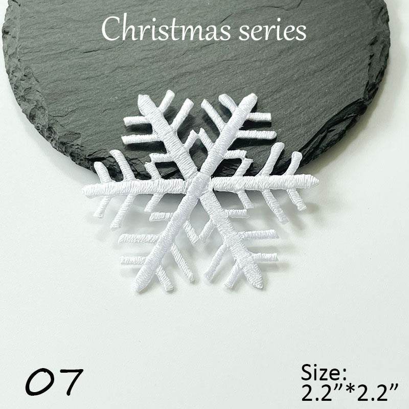 Christmas Snowflake Embroidered Patch