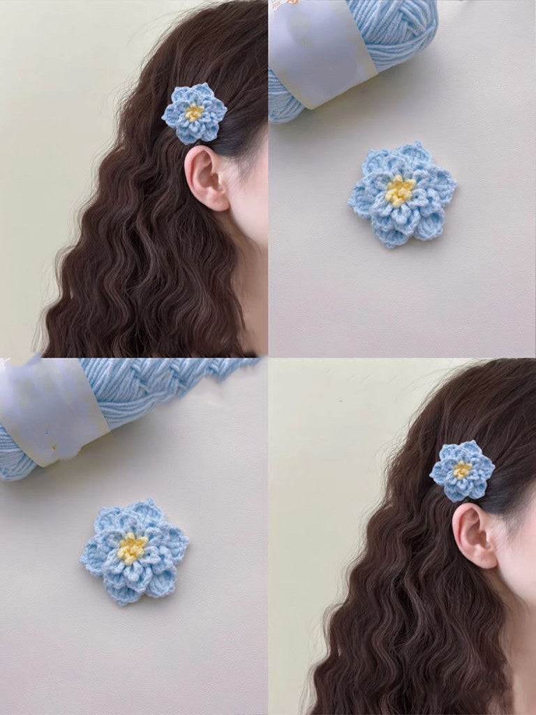 DIY Craft Kit for Hand-knitted Hair Accessories: Wisteria and Crape Myrtle Hair Ties