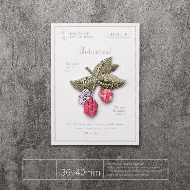 Fragrant Botanical Flower Embroidery Patch