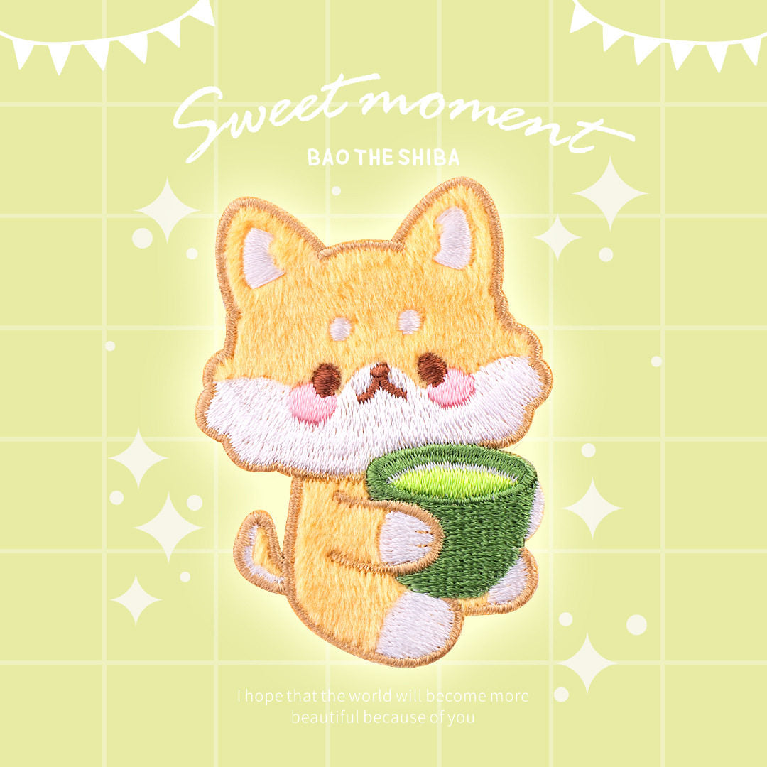 Plush Bear Scarf Embroidery Patch