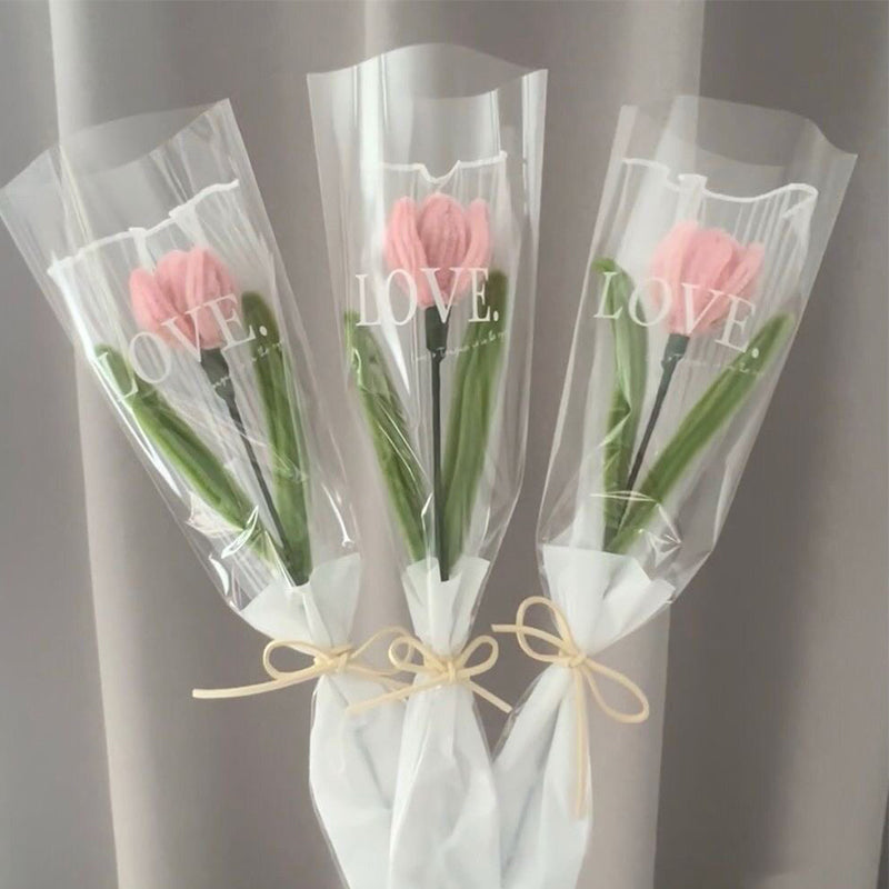 Tulip Bouquet DIY Material Kit - Handmade Woven Finished Product - Mother's Day/Valentine's Day Gift