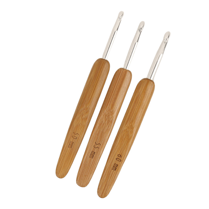 Carbonized Bamboo-Handled Crochet Hook