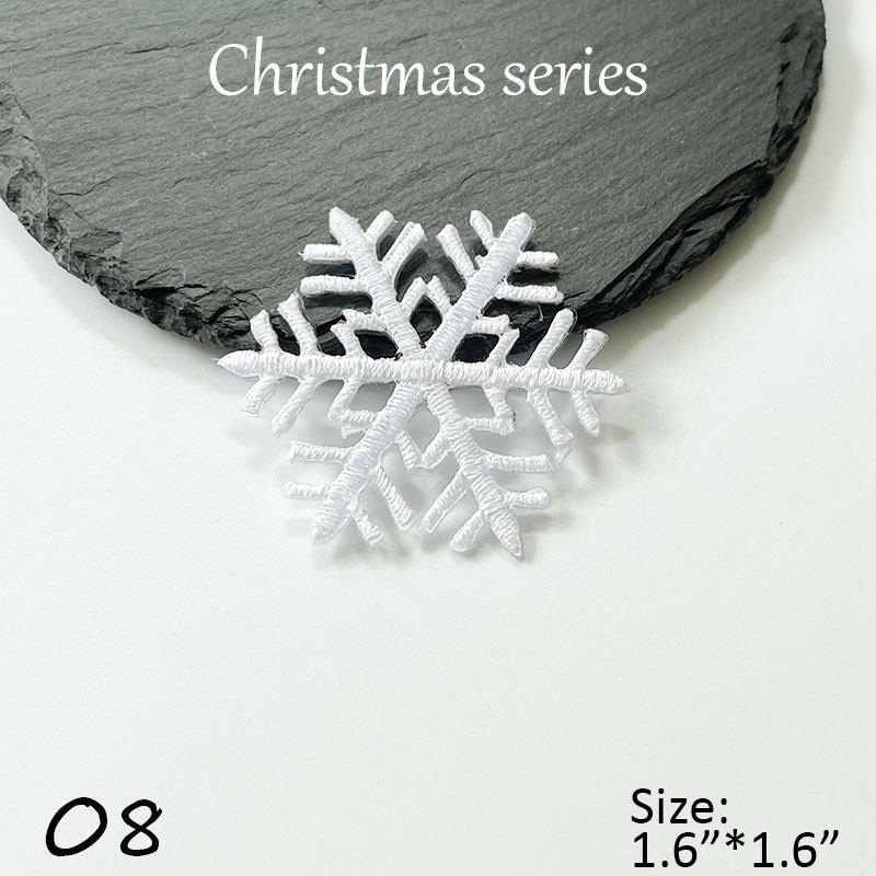 Christmas Snowflake Embroidered Patch