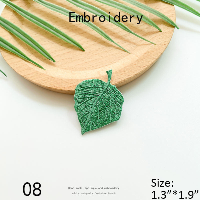 Fresh and Delicate Leaf Embroidery