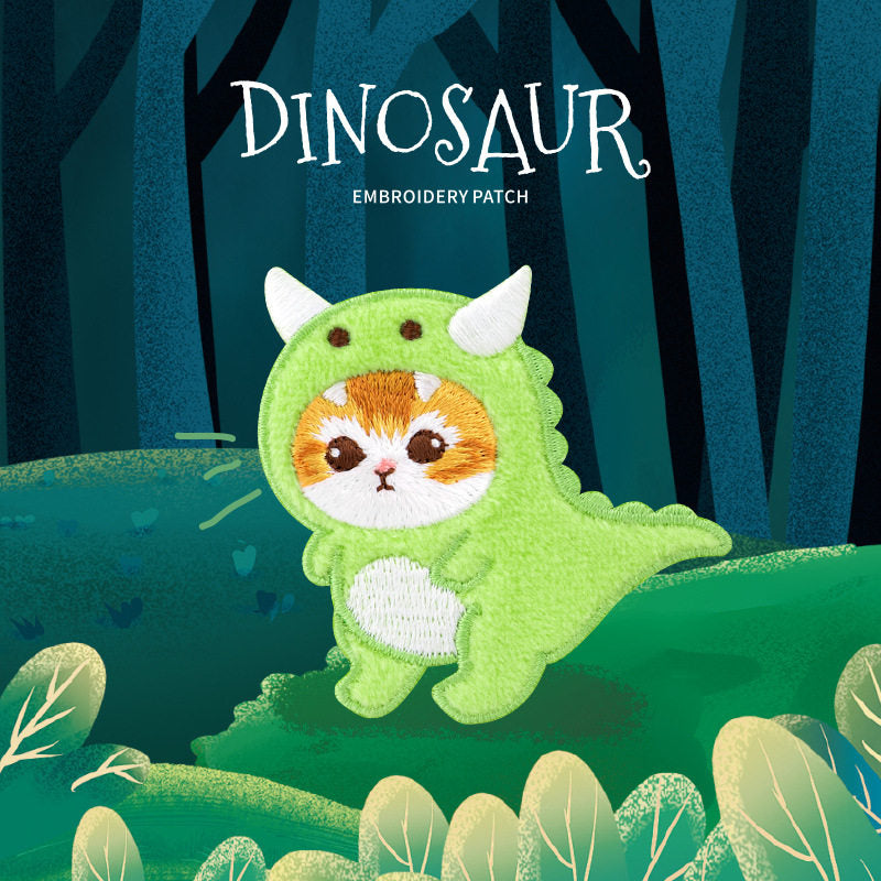 Cute Plush Unicorn & Dinosaur Embroidered Patches