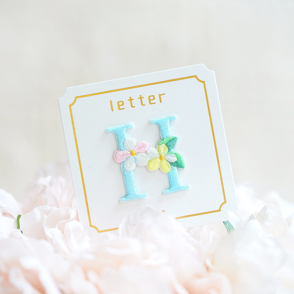 Exquisite Floral English Letter Embroidery Patches