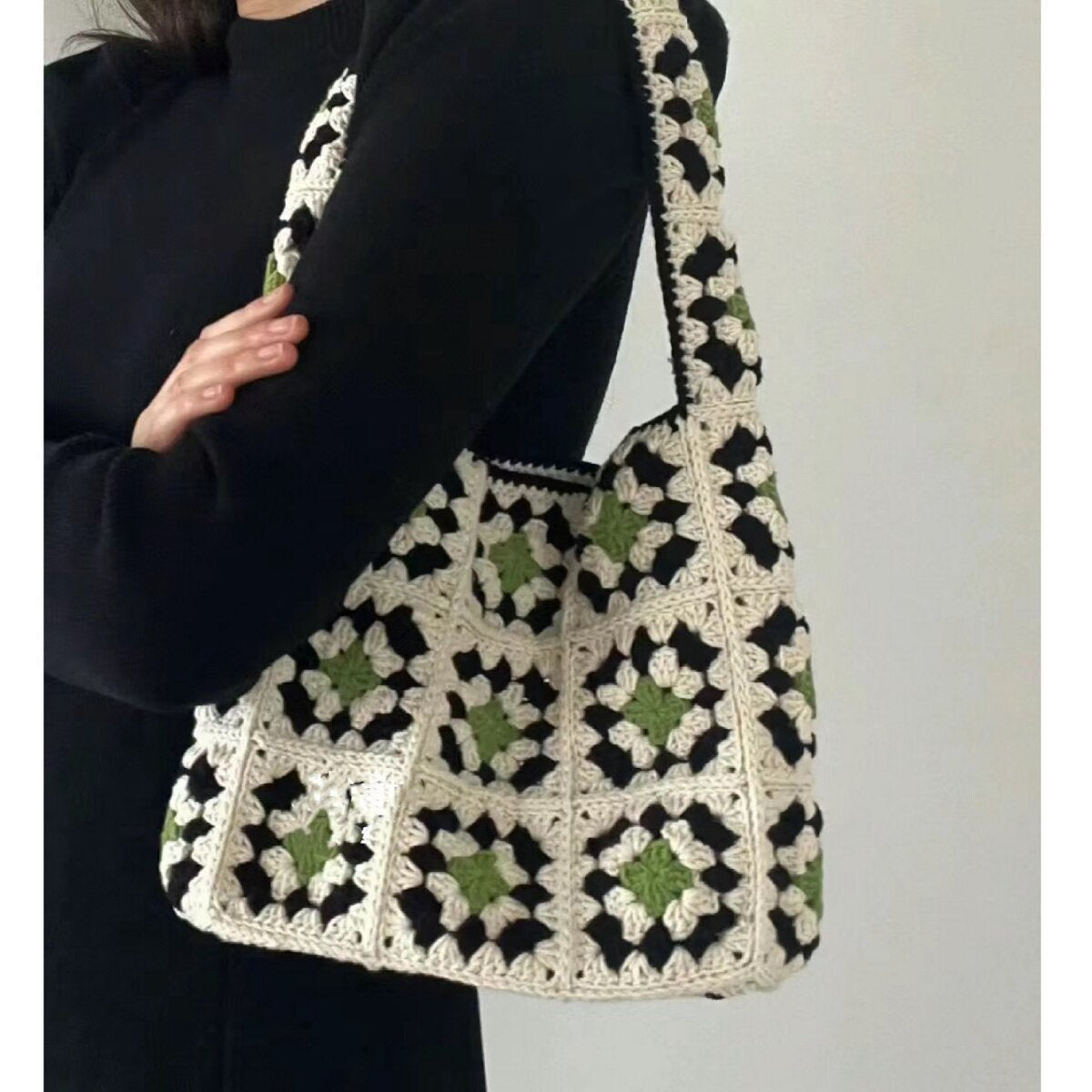 Star & Pompompurin Camellia Hand-Crocheted Bag — DIY Kit (Crochet Materials Pack) — Handmade Gift