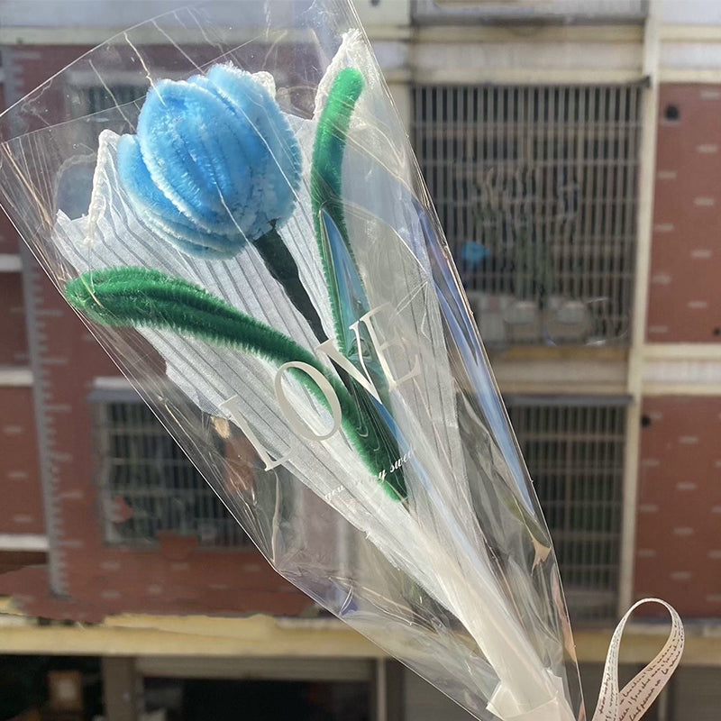 Tulip Bouquet DIY Material Kit - Handmade Woven Finished Product - Mother's Day/Valentine's Day Gift