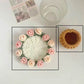Mini rose bouquet coaster DIY knitting kit