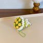various colorful crocheted ice cream cones
