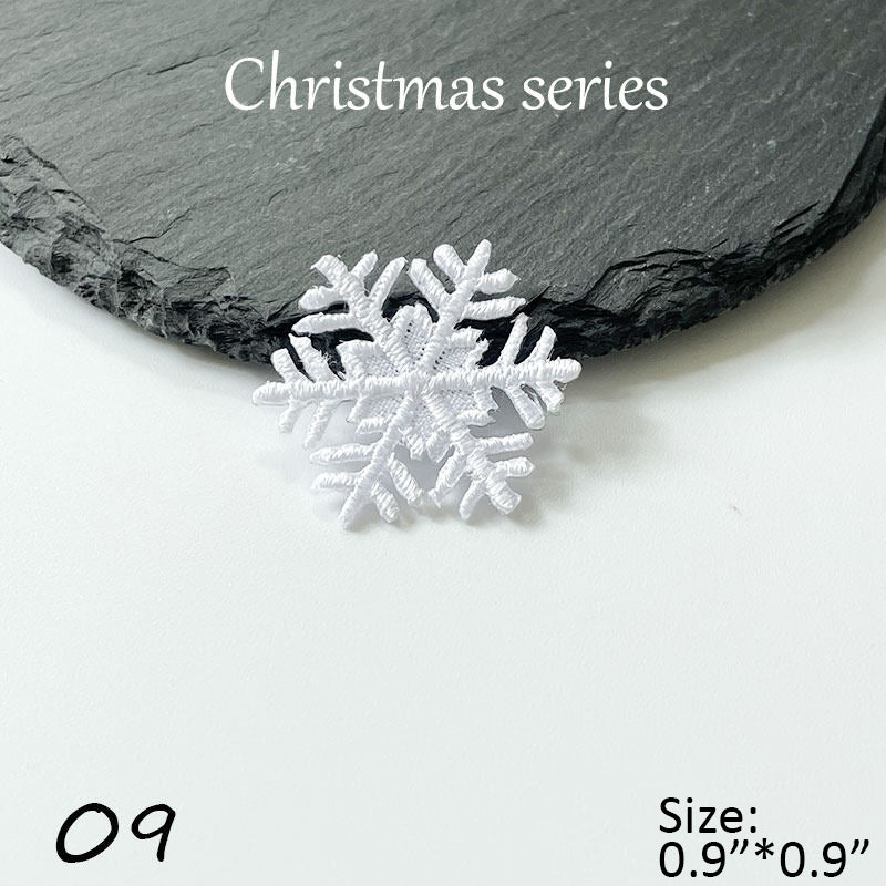 Christmas Snowflake Embroidered Patch