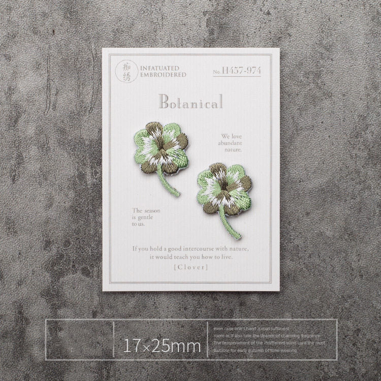 Fragrant Botanical Flower Embroidery Patch