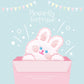 Soft and Cute Rabbit Embroidery Patch