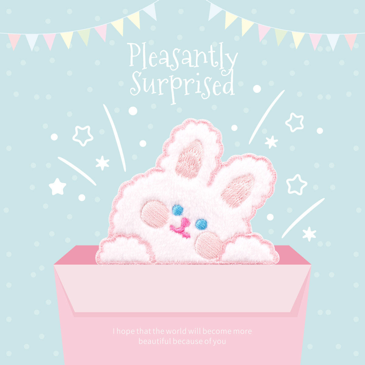 Soft and Cute Rabbit Embroidery Patch