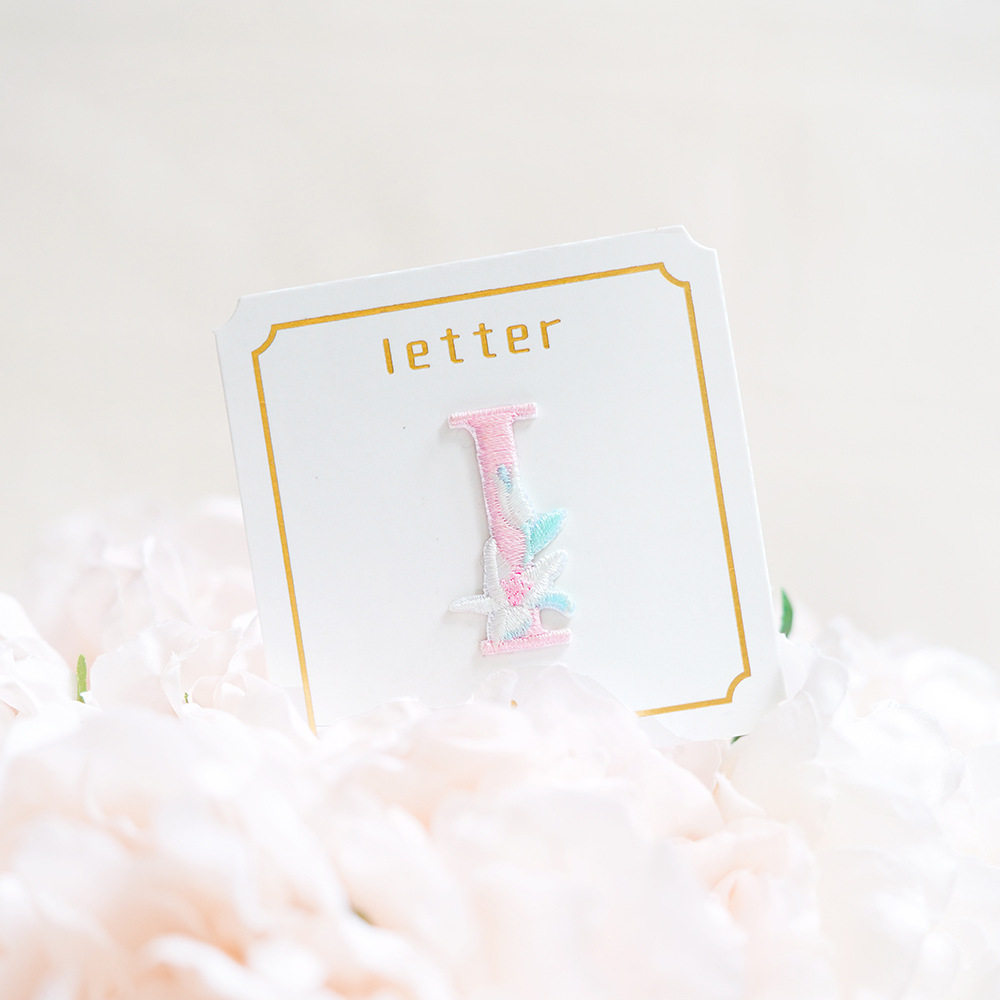 Exquisite Floral English Letter Embroidery Patches