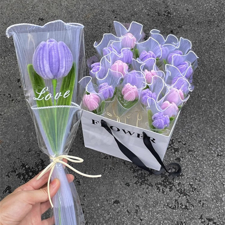 Tulip Bouquet DIY Material Kit - Handmade Woven Finished Product - Mother's Day/Valentine's Day Gift