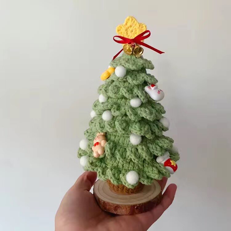 Christmas handmade diy knitting material package wool crochet Christmas tree gift for family, friends and children