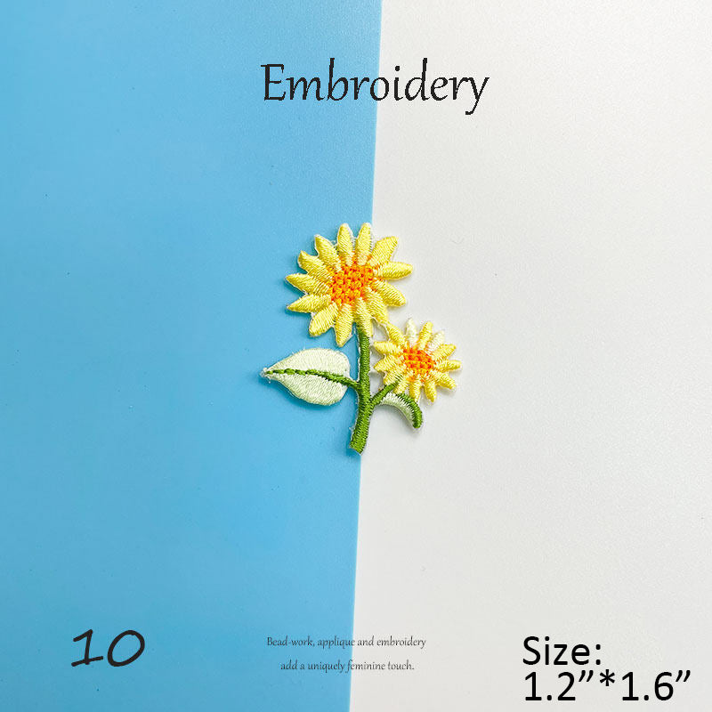 Floral Embroidery Patches