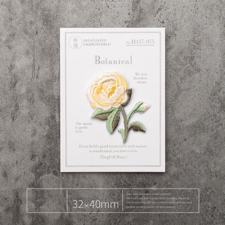 Fragrant Botanical Flower Embroidery Patch