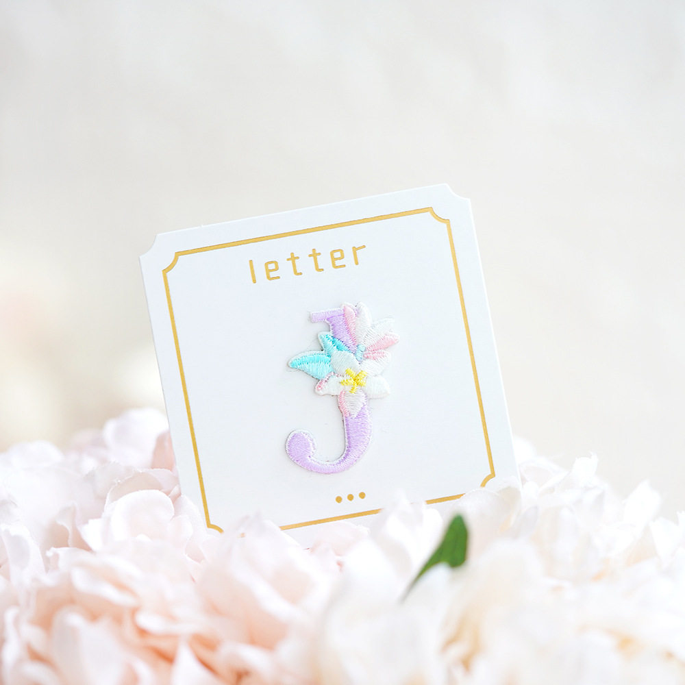 Exquisite Floral English Letter Embroidery Patches