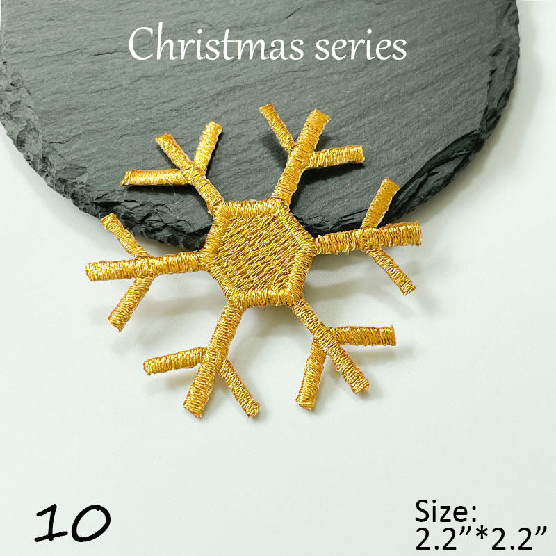 Christmas Snowflake Embroidered Patch