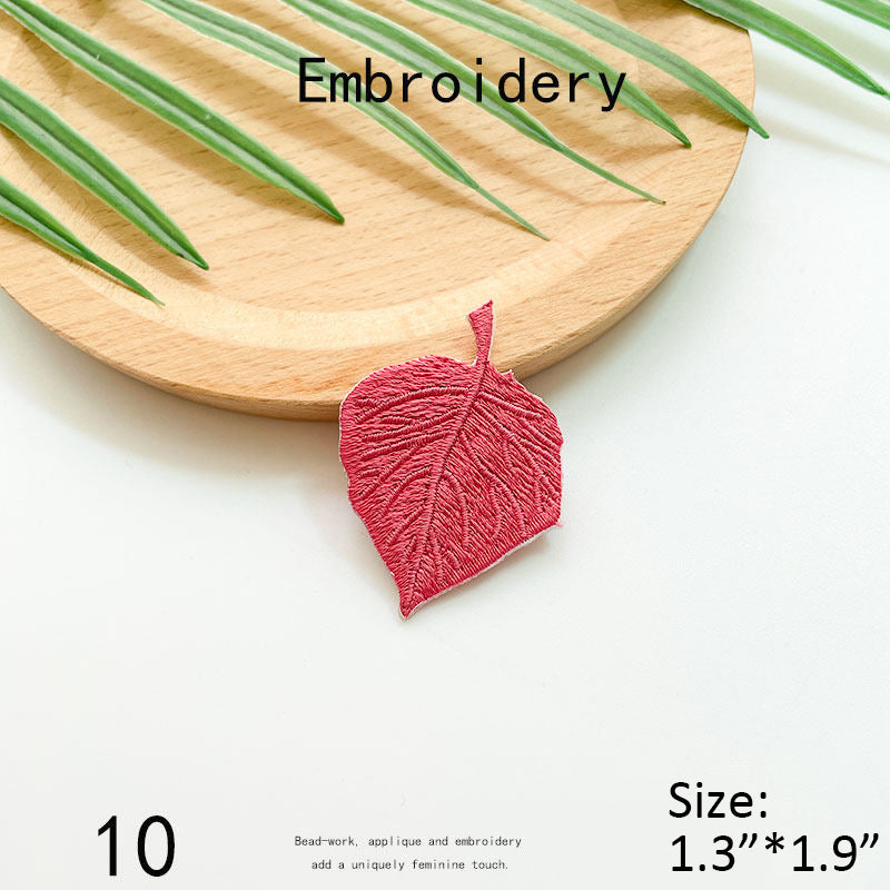 Fresh and Delicate Leaf Embroidery