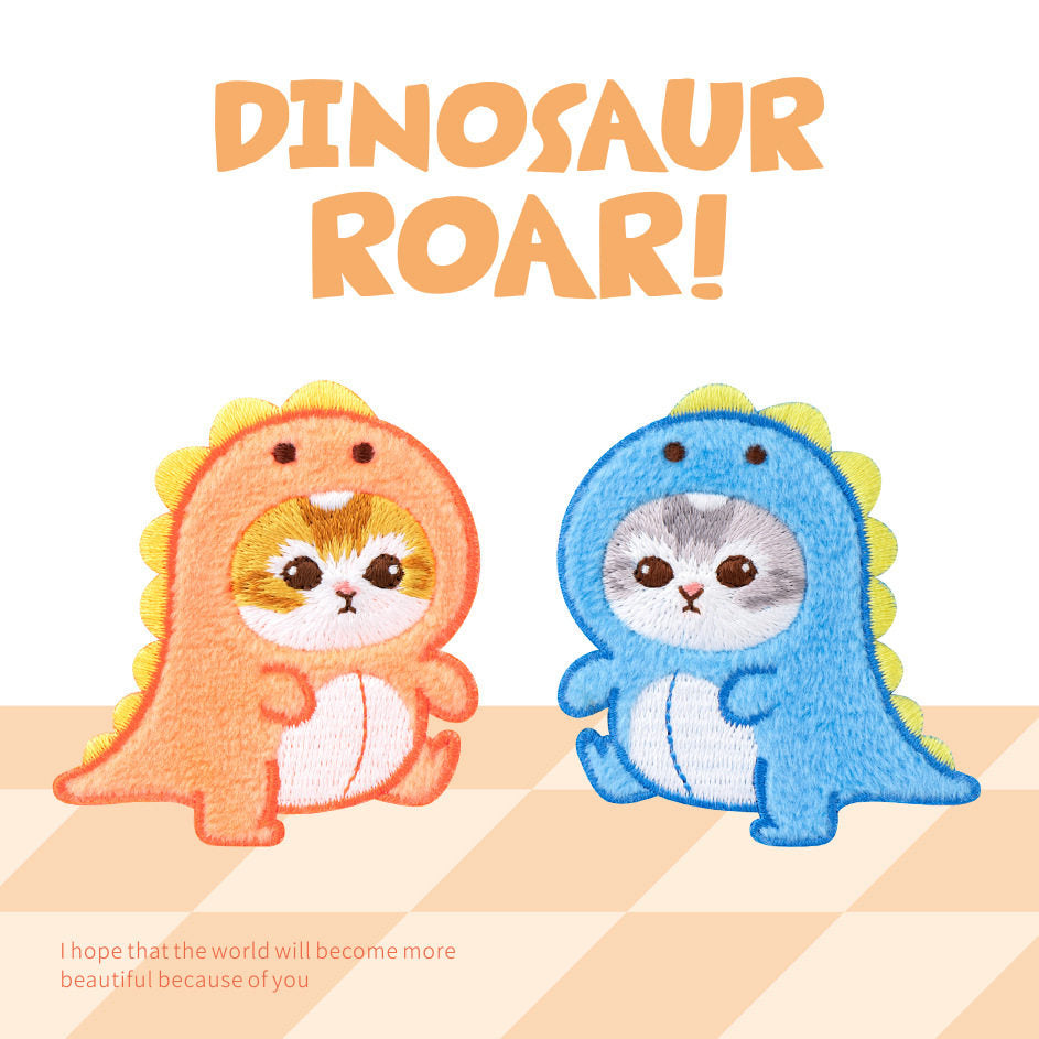 Cute Plush Unicorn & Dinosaur Embroidered Patches
