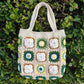 Granny Square Hand-Knitted Bag — Crochet DIY Kit | Wool Knit Camellia Shoulder Bag | Handmade Gift