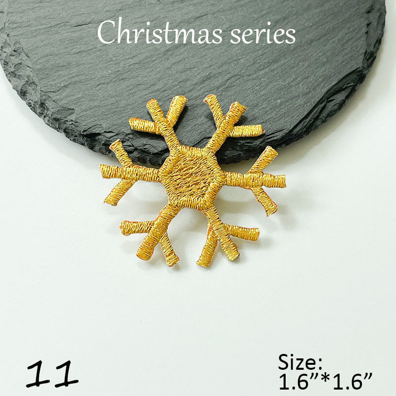 Christmas Snowflake Embroidered Patch