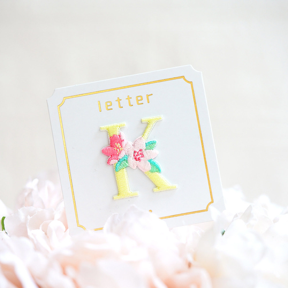 Exquisite Floral English Letter Embroidery Patches